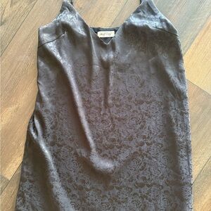 Black Floral Slip Dress (S)